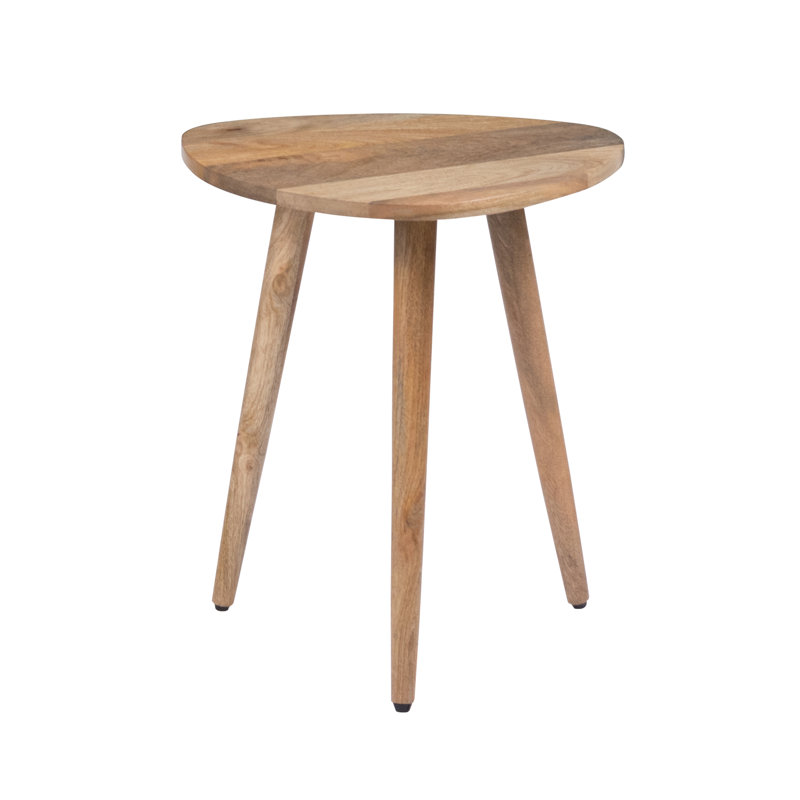 Gennoveva Solid Wood Side Table, Natural