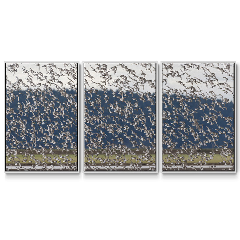 The More the Merrier - 3 pièces, reproduction sur toile, H 40 po x l 78 po x P 2 po, Blanc