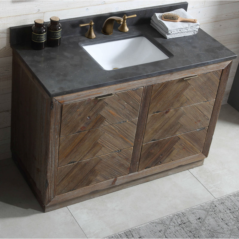 48'' Single Bathroom Vanity with Stone Top