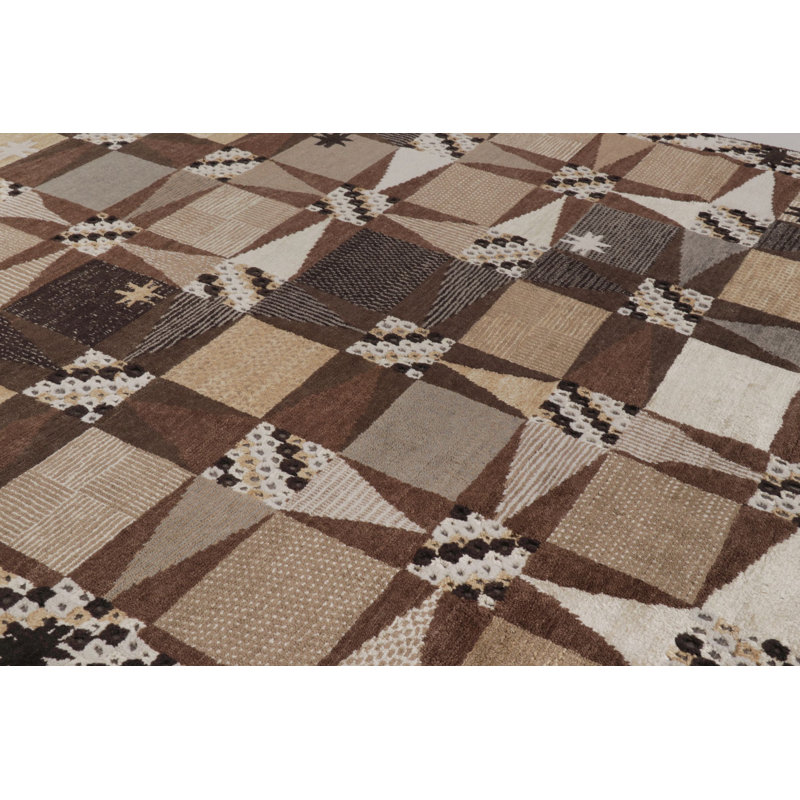 Scandinavian One-of-a-Kind 9'0X12'0 Hand Knotted Area Rug