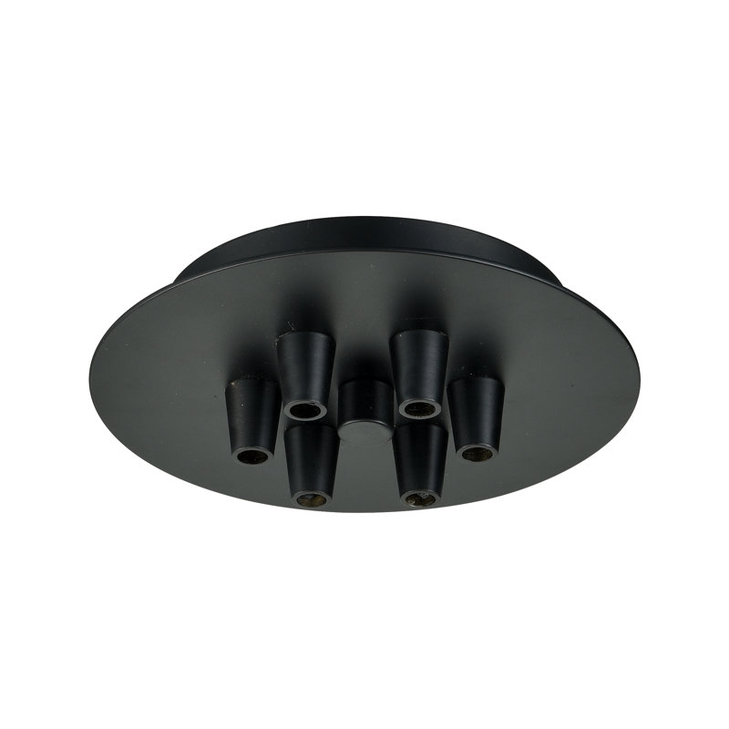 Auvent multi-port 6 lumières, Noir mat