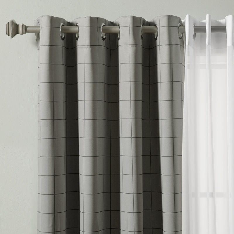 Panneau de rideau simple occultant et isolant avec œillets Mix and Match, Gris
