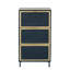 Range-chaussures 3 portes en métal, armoire de rangement pour chaussures autoportante moderne, rotin en métal, pour vestibule