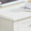 Cream White Vanity Desk with 3 Drawers, Modern Makeup Table or Writing Desk, Multipurpose Dressing Table for Bedroom, No Mirror Included
