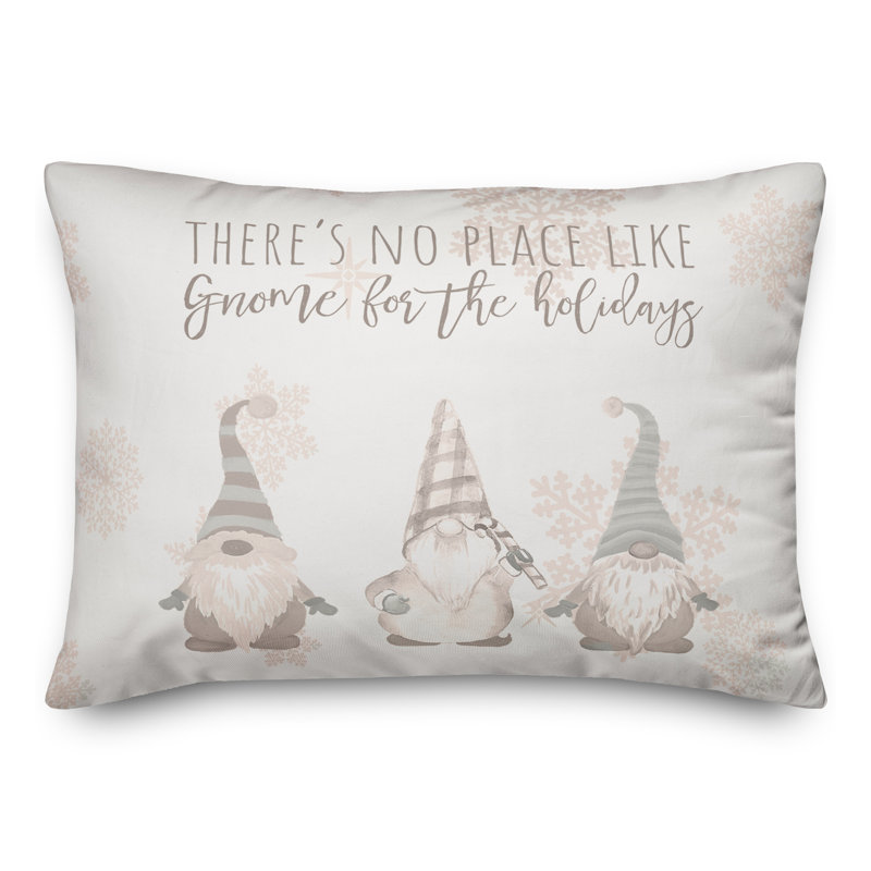  Housse et insert de coussin rectangulaire neutre Gnome Holidays