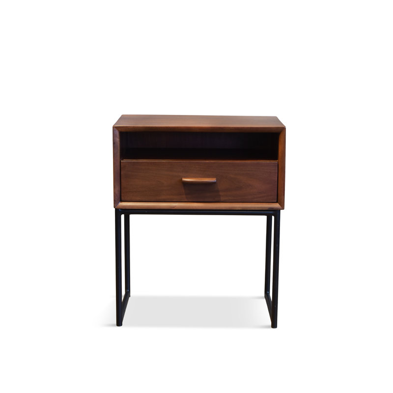 Table de chevet en bois massif Melasia