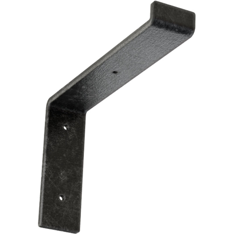 Support de tablette en acier, H 7 po x l 2 po x P 10 po, Argent antique