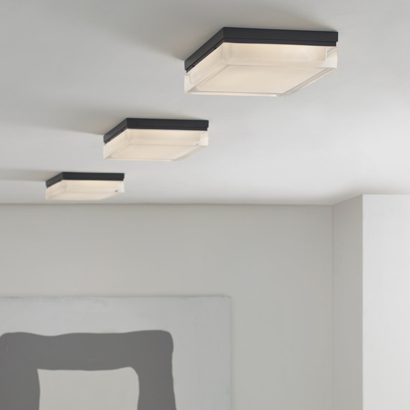 Boxie LED Flush Mount, Antique Bronze, 2700K