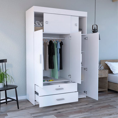 Armoire Chaplin, chambre à coucher, blanc