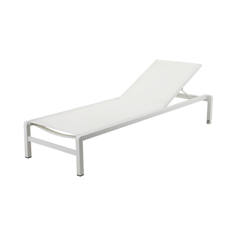 Isabella Outdoor Chaise Lounge, White