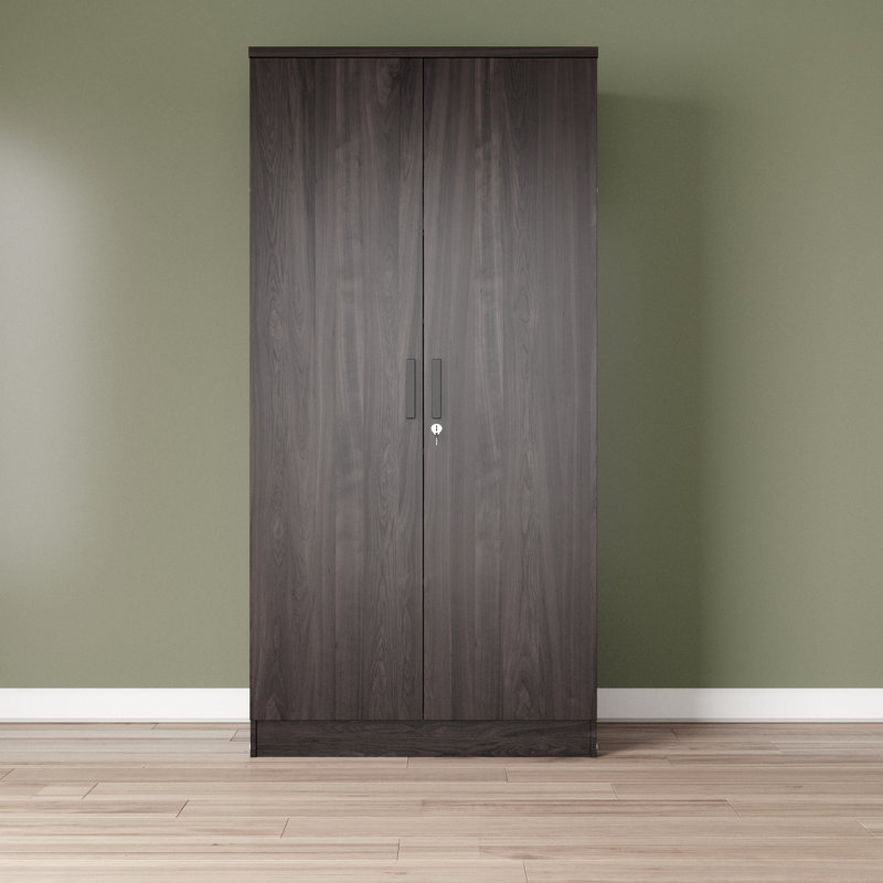 Armoire en bois manufacturé Schriver Harmony, Tabac