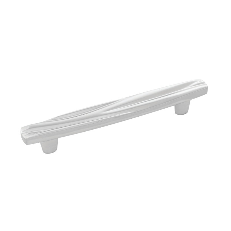 Poignée barre Caspian, 5 1/16", Nickel poli