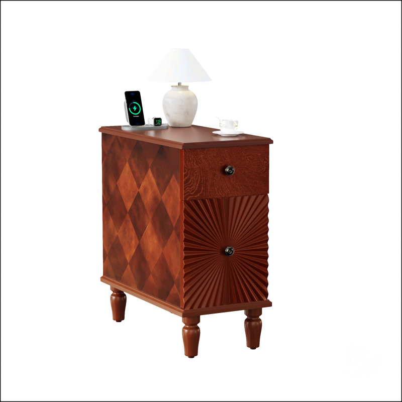 2 Drawer Modern Sofa Side Table