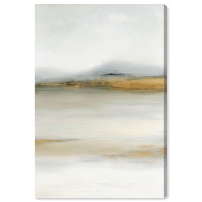Misty Expanse II Canvas Green Abstract Art by 