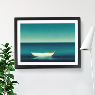 Minimalist Boat Art - Framed Print
