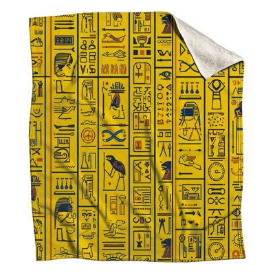 Couvertures jaunes de symboles hiéroglyphiques