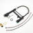 Pull Down Kitchen Faucet, Dual Settings, Black+Silver, 360-Degree Swivel For Kitchens Black And Silver Sink Faucet With , Swivel, Contemporary