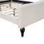 Lit de jour moderne beige avec construction - Pieds stables et sans capitonnage