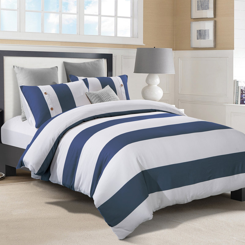 Ensemble de housse de couette en coton décoratif BNM Addison, Housse de couette très grand + 1 très grande tai