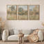 "Pastorale prairie et arbre, paysage, illustrations, art moderne, chic, salon, chambre à coucher, bureau", 3 pièces-100780824-100780828