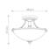 Bellefontaine Glass Semi Flush Mount