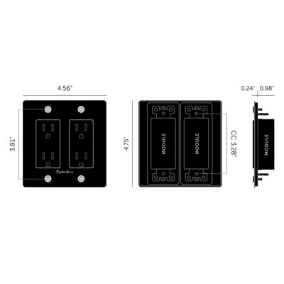 2G Duplex Outlet / Linear / With Logo