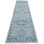 Tapis de couloir large en laine nouée à la main 4 pi x 11 pi 9 po de style Angora afghan avec un motif de médaillon géométrique en laine douce et brillante
