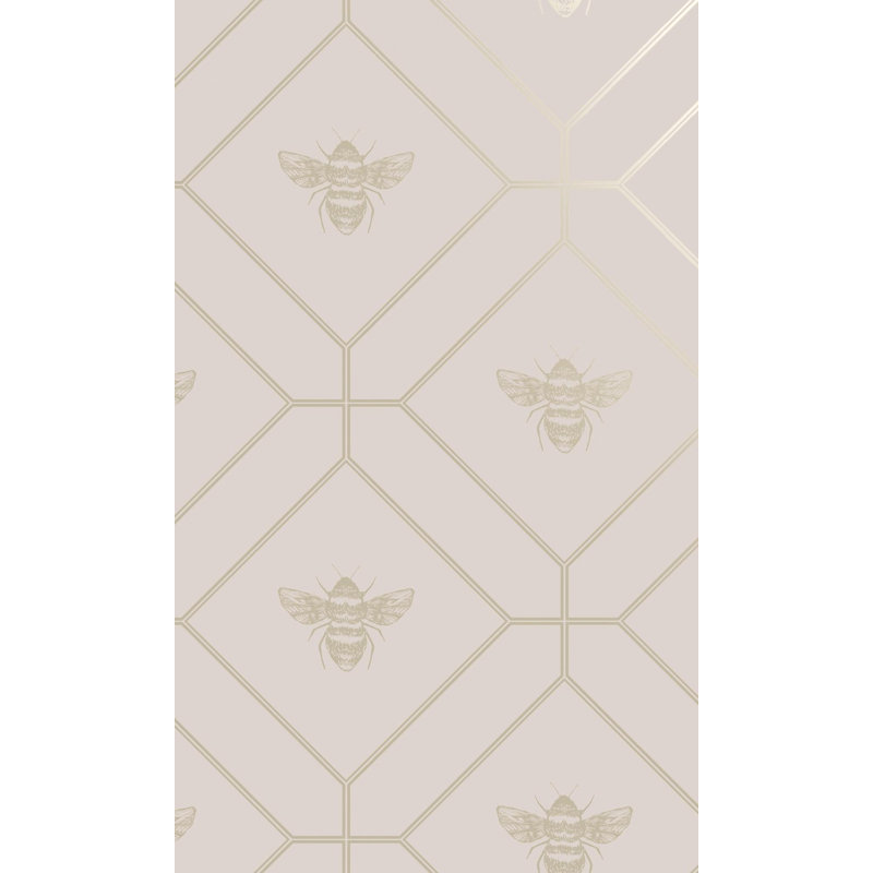 Rouleau de papier peint L 33 pi x l 21 po Romello, Rose / mauve