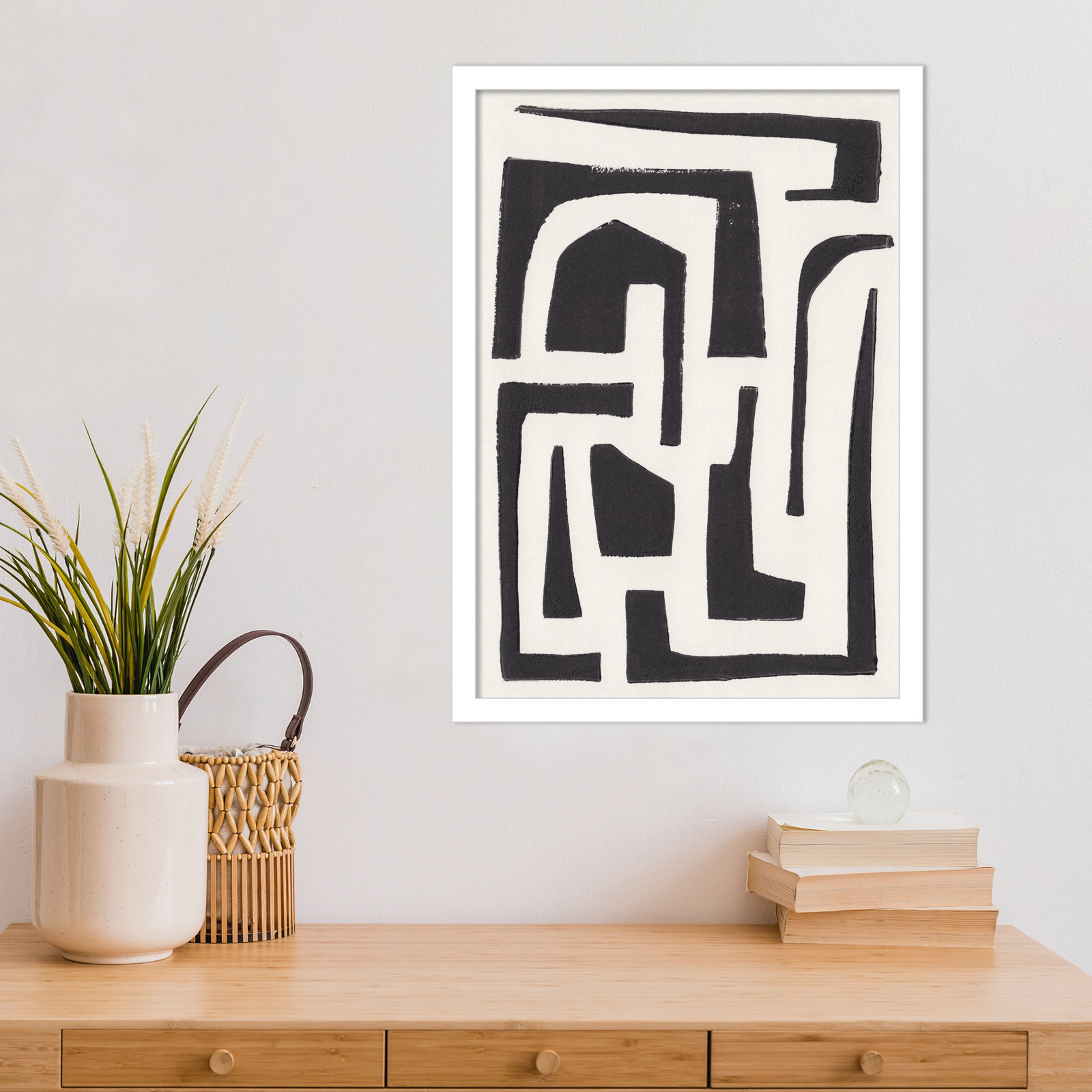 Neighborhood Print by Alisa Galitsyna, White, 21" H x 15" W x 1" D