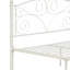 Lit double en métal blanc, moderne et avec cadre stable, silencieux, facile à assembler, sans sommier tapissier, convient à un matelas de 8 pouces et plus, capacité de poids de 600 lb - couleur blanche, solide