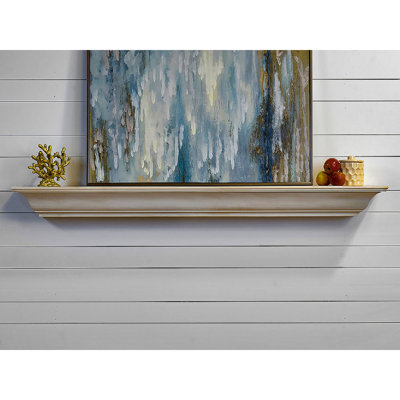 Floating Wood Fireplace Mantel Shelf