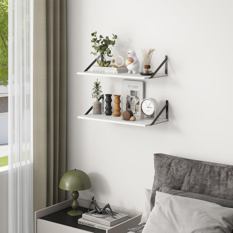 15.24 cm H x 60.96 cm W Floating Shelf Bookcase