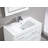 Bourdeau 35.38 " W Freestanding Standard Free Standing Single Double Single Vanity Bathroom Vanity With Stone Top-33559768