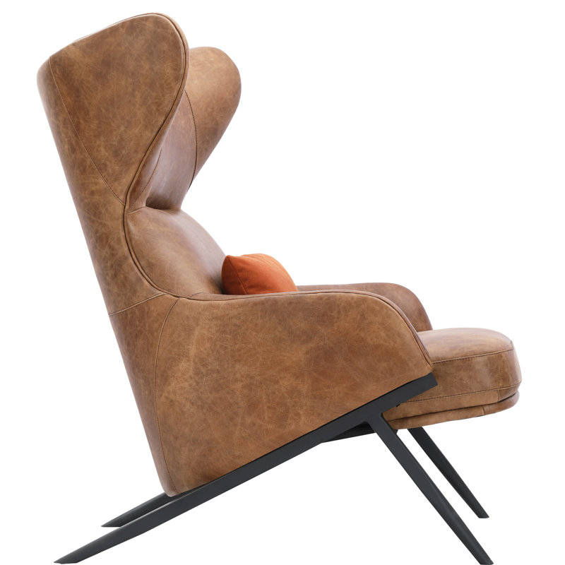 Amos Leather Accent Chair