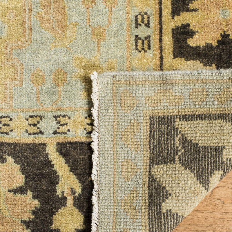 Tapis oriental en laine noué à la main Oushak, Rectangle 8 pi x 10 pi