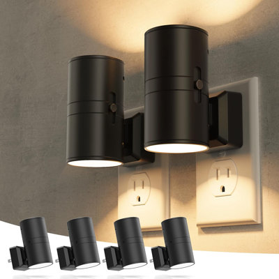 White Plug-In Night Light With Motion Sensor, 3000K Warm White, Non-Dimmable