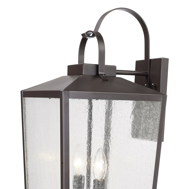 Devens 2 Light 22" Tall Steel Outdoor Wall Sconce, Powder Coated Bronze