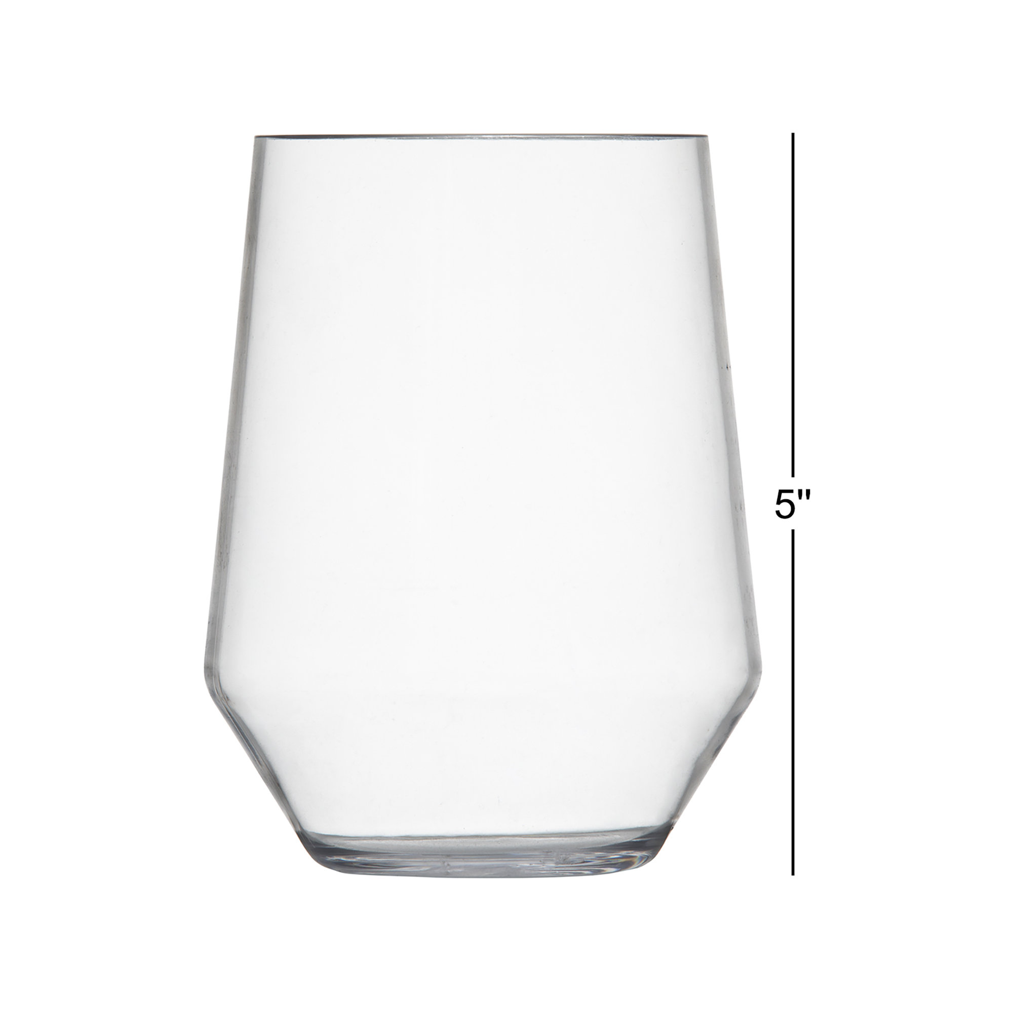 Fortessa Sole Outdoor Stemless Wine Glass, Clear, 19 oz.