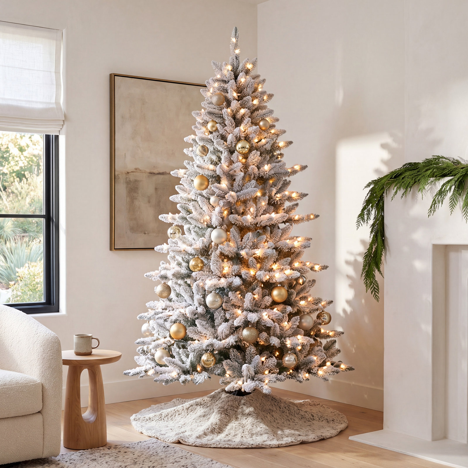 Lighted Artificial Christmas Tree, 6.5'
