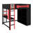 Space-Saving Elevated Sleep Station Featuring Built-in Study Area, Clothing Rack, and Dynamic Color Effects-1131598659