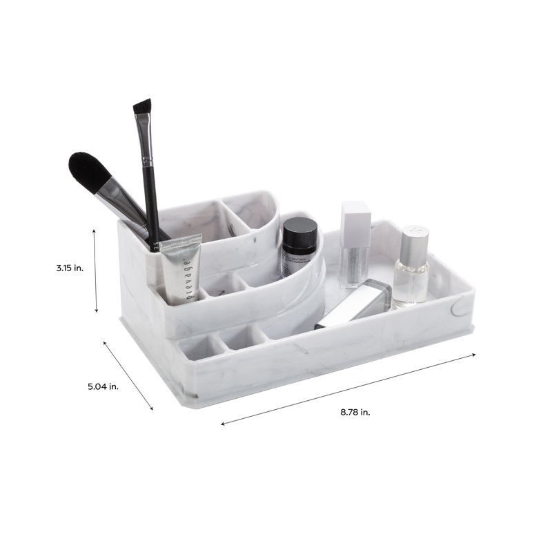 Plastic 8 Compartment Makeup Organizer