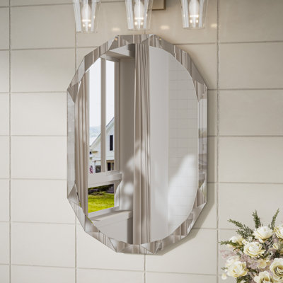 Pearlette Beveled Frameless Octagon Mirror 