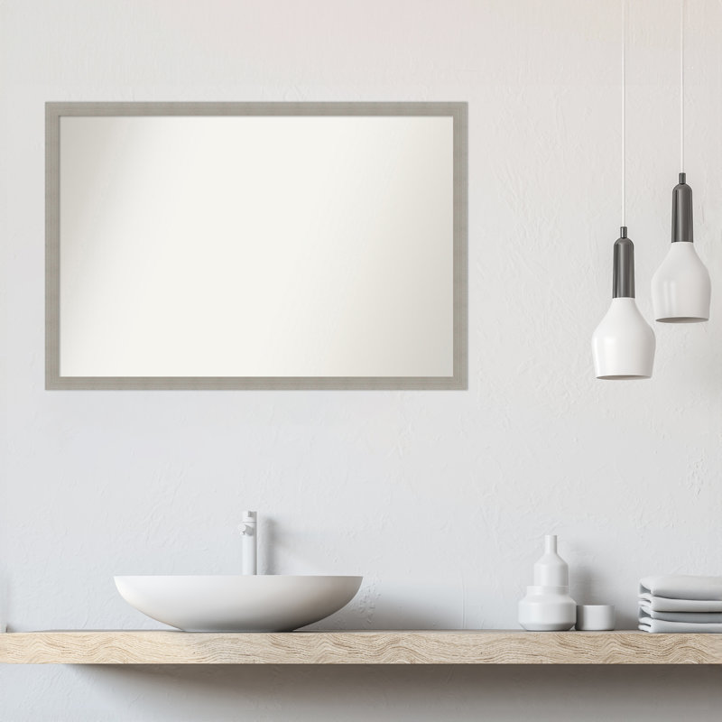 Miroir mural Jisu, gris, Rectangle, 26 po x 38 po