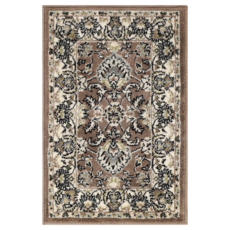 Tapis ou tapis de couloir à motif floral traditionnel lille, Rectangulaire 8 pi x 10 pi