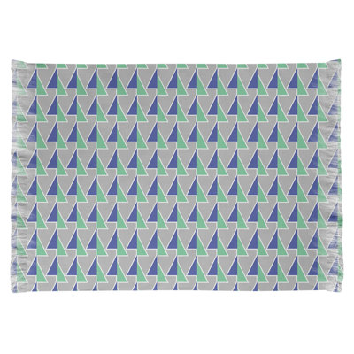 Tapis avec flèches déplacées gris/vert/bleu