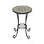 Table d'appoint de patio avec tablette