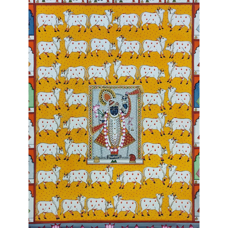 Shrinathji Gopashtami Pichhwai, peinture | Par Dheeraj Munot