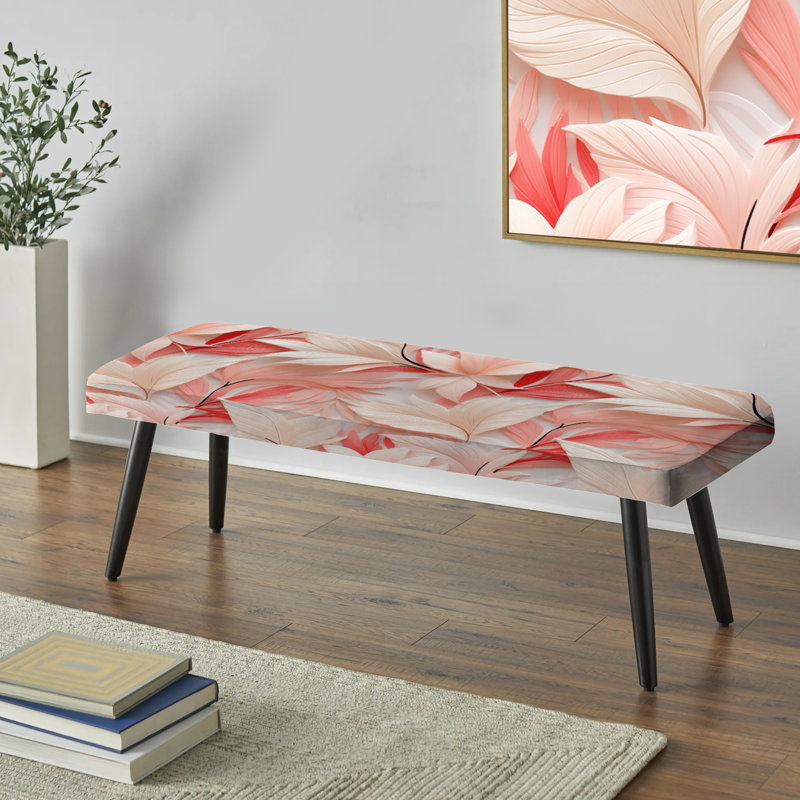 Lignes tropicales motif tropical II - Banc rembourré noir Tropical