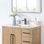 Comptoir de meuble-lavabo simple à quartz 36 po avec trous de robinet Arbios