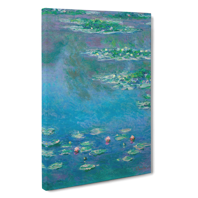 Water Lilies Lily Pond Vol.35 by Claude Monet - Wrapped Canvas Painting, 76cm H x 50cm W x 3cm D